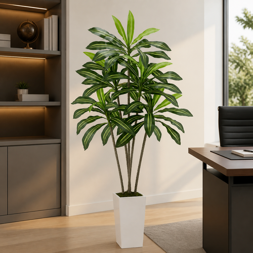 Artificial Dracaena Tree, styled hero shot 2