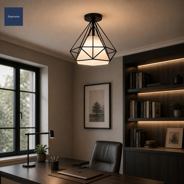 Minimal Black Office Pendant scene 5