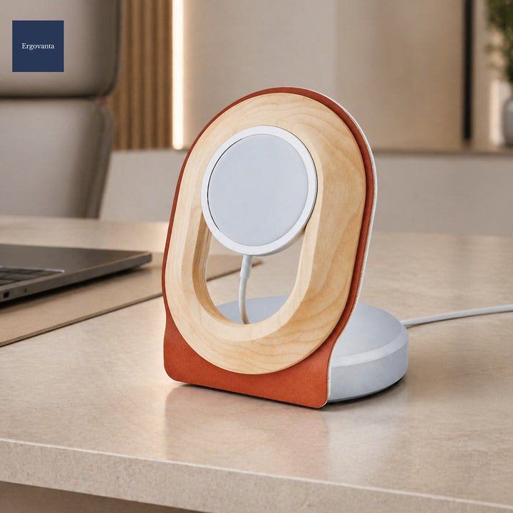 Walnut Magnetic Wireless Charger Stand