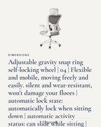 Ergovanta ergonomic mesh office chair feature detail