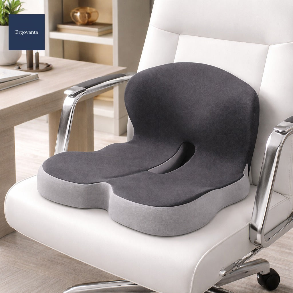 Memory Foam Seat Cushion with Back Support