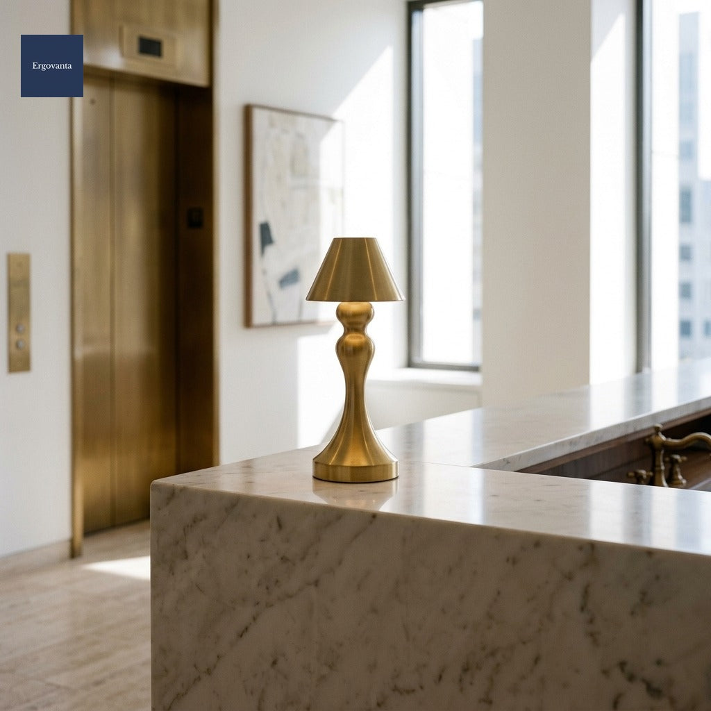Cordless lamp Cone shade silhouette