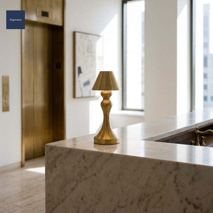 Cordless lamp Cone shade silhouette