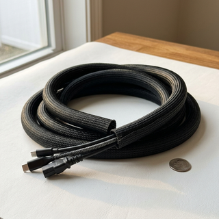 Woven Cable Sleeve - Flexible Cord Wrap