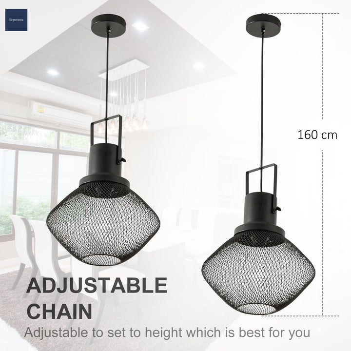 Industrial Steel Mesh Pendant Light scene 3