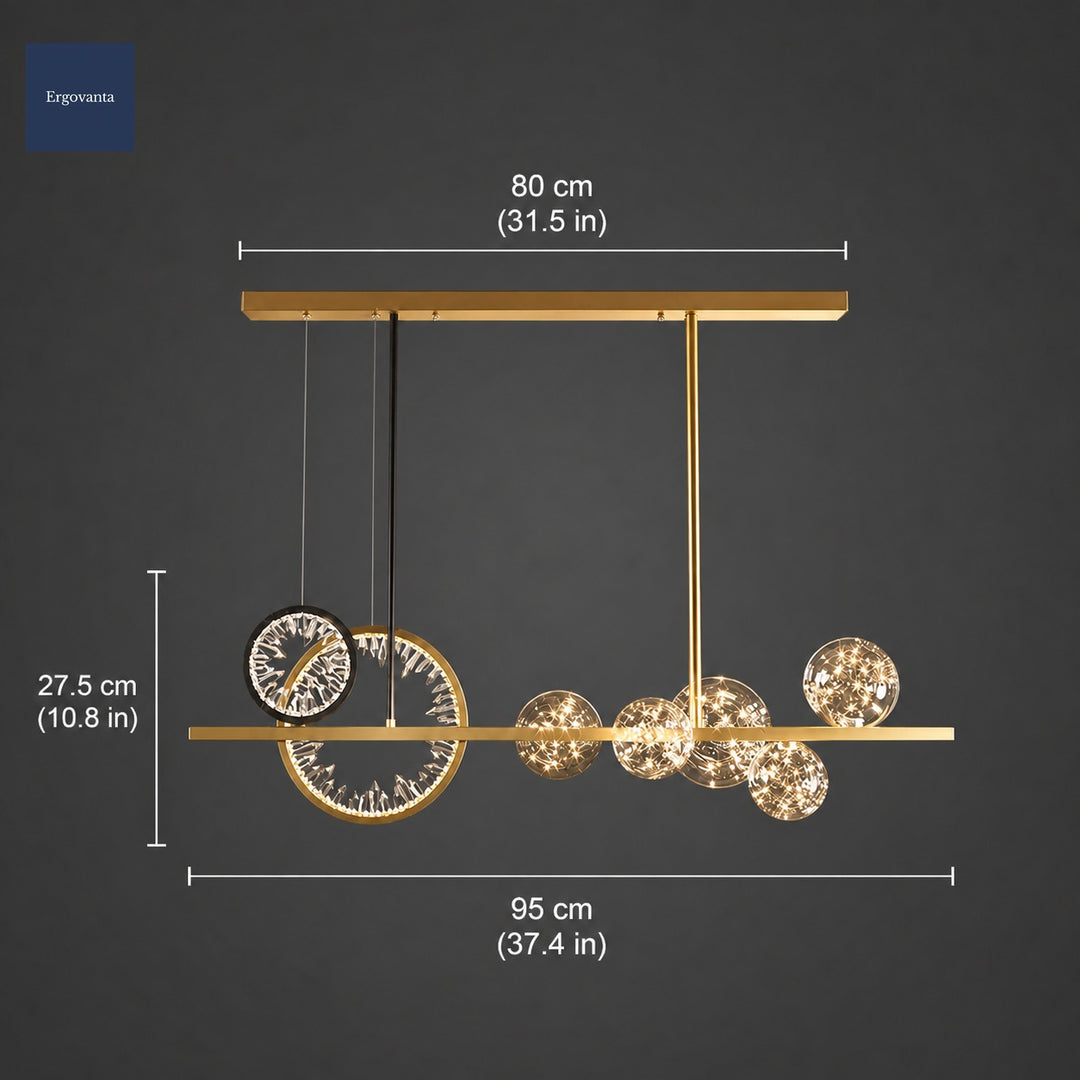Modern Crystal LED Office Chandelier hero