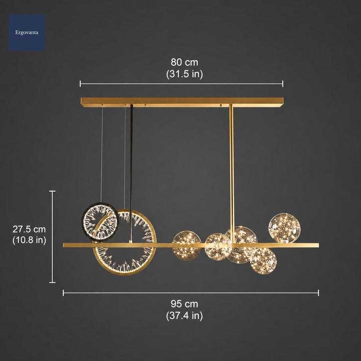 Modern Crystal LED Office Chandelier hero