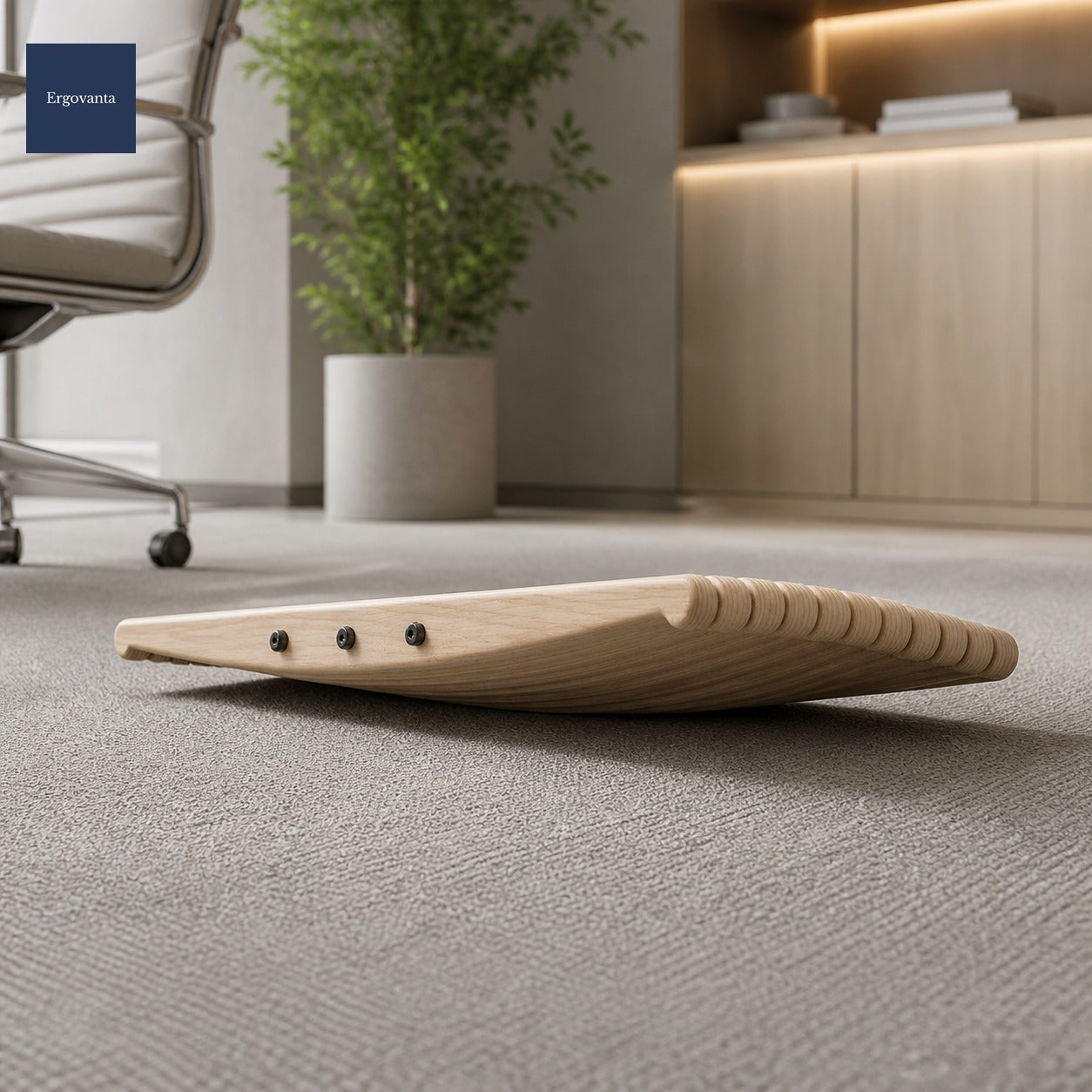 Under-Desk Wooden Foot Massage Board