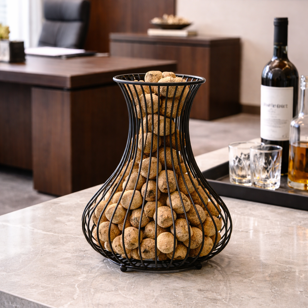 Cork Collection Basket, Black