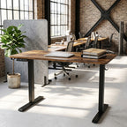 Ascent Electric Standing Desk - Walnut top with black frame