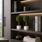 Boxwood Topiary Set (2-Piece), styled hero shot