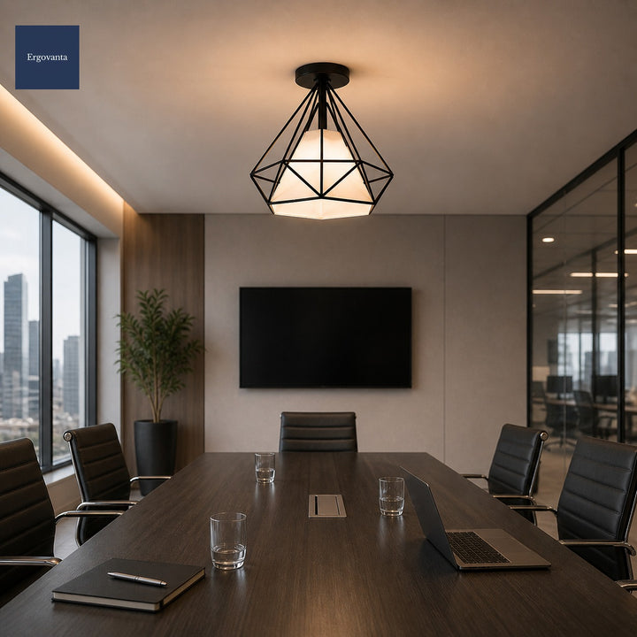 Minimal Black Office Pendant scene 3