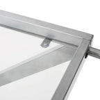 Z-Frame Glass Bar Cart, detail closeup