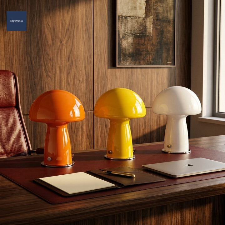 Glass Mushroom lamp three-color hero group