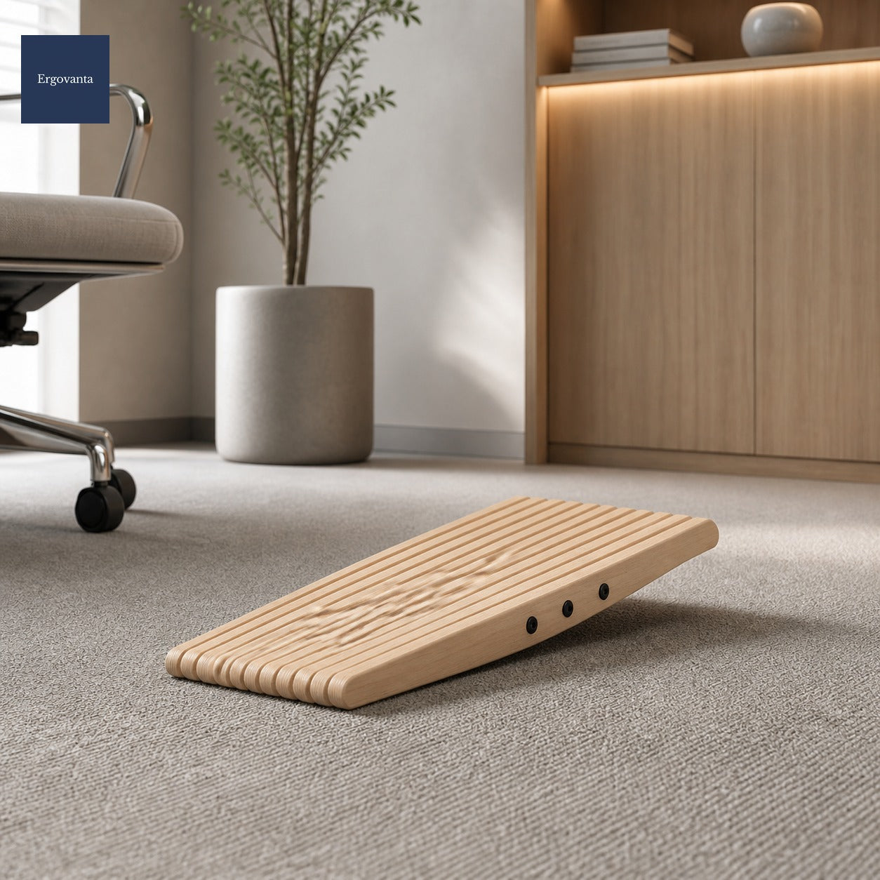 Under-Desk Wooden Foot Massage Board