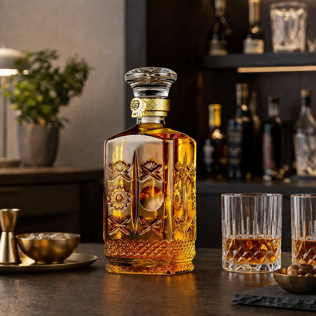 Sealed Glass Wine Dispenser Set, styled hero shot 2