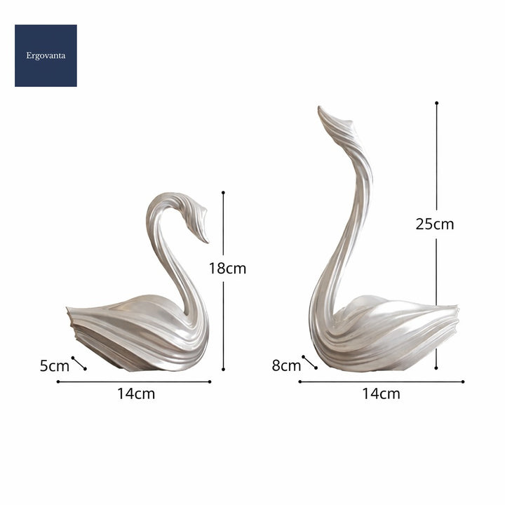 Abstract Art Swan Decorative Piece