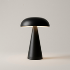 Cordless Mushroom Table Lamp in Black