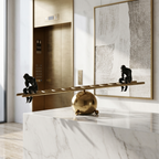 Abstract Geometric Alloy Sculpture, styled hero shot 3
