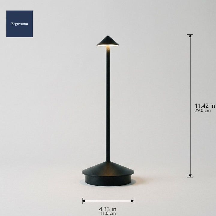 Black Modernist Aluminum Desk Lamp dimensions: 11 x 29 cm width x height