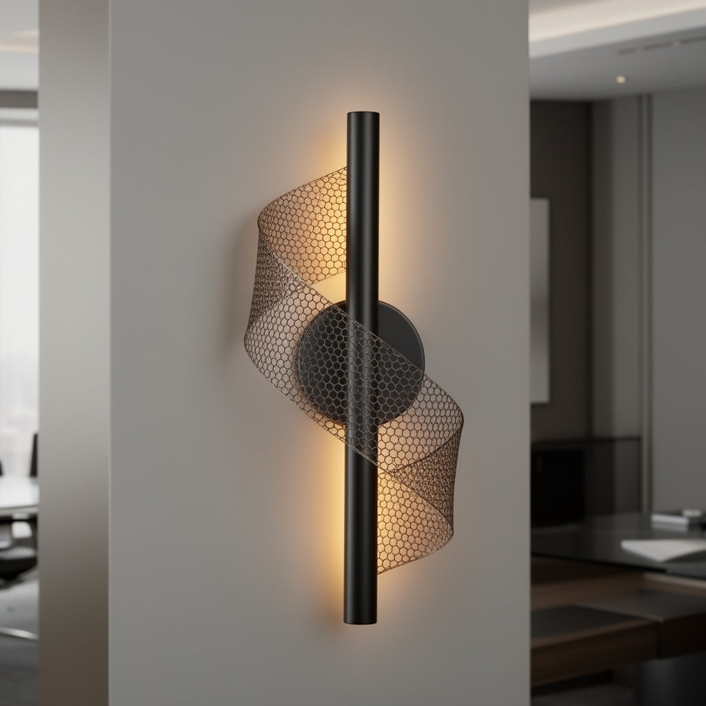 Modern Acrylic Wall Light, Black