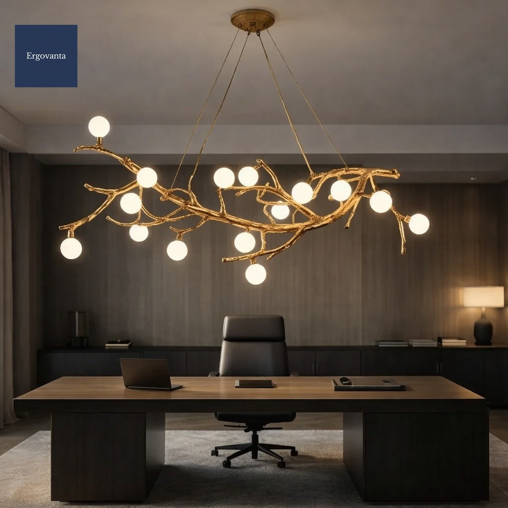 Japanese-Inspired Resin LED Office Chandelier scene 3
