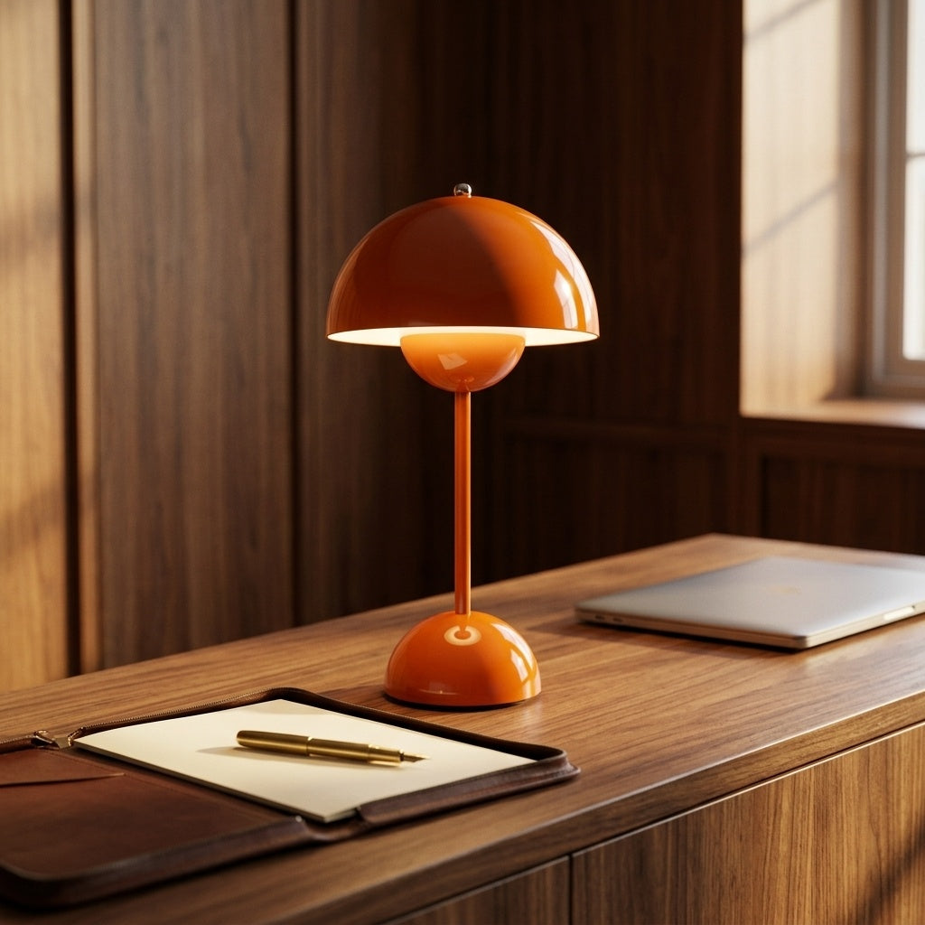 Modernist Bud Lamp, Orange