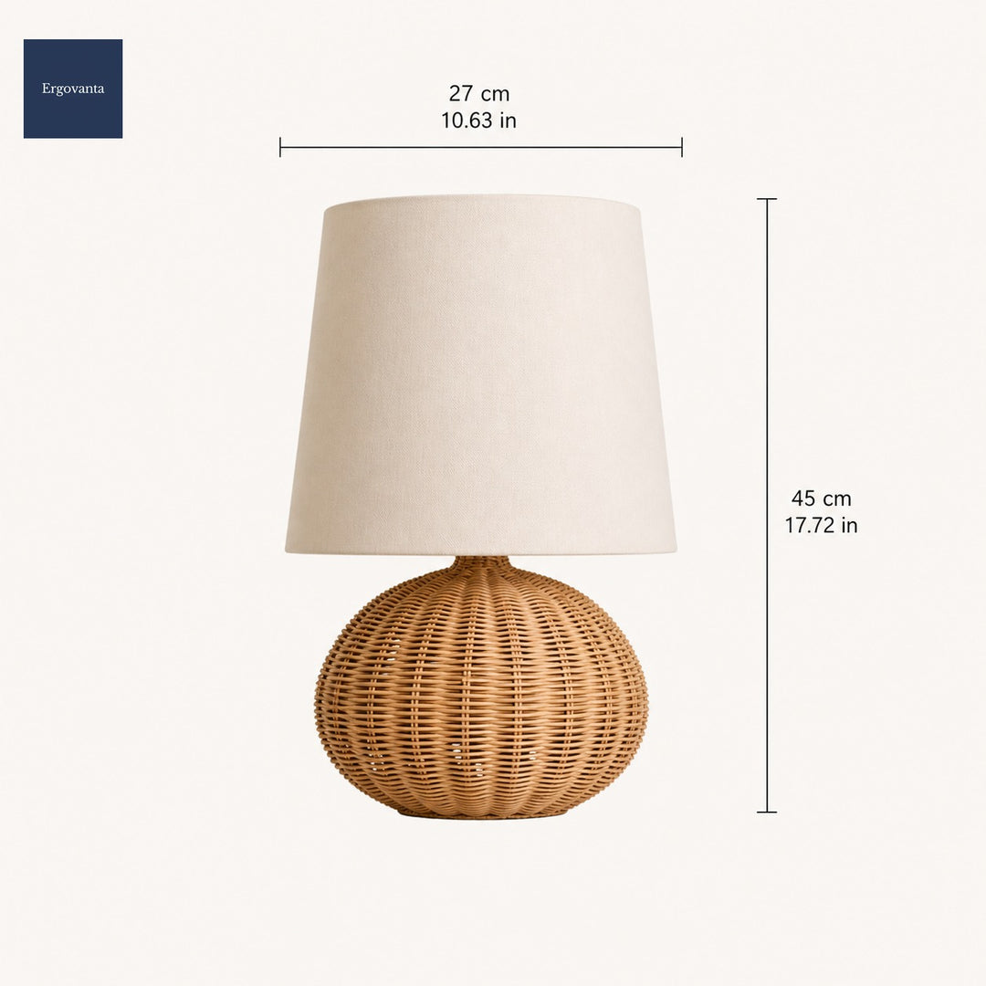 Woven Rattan Table Lamp