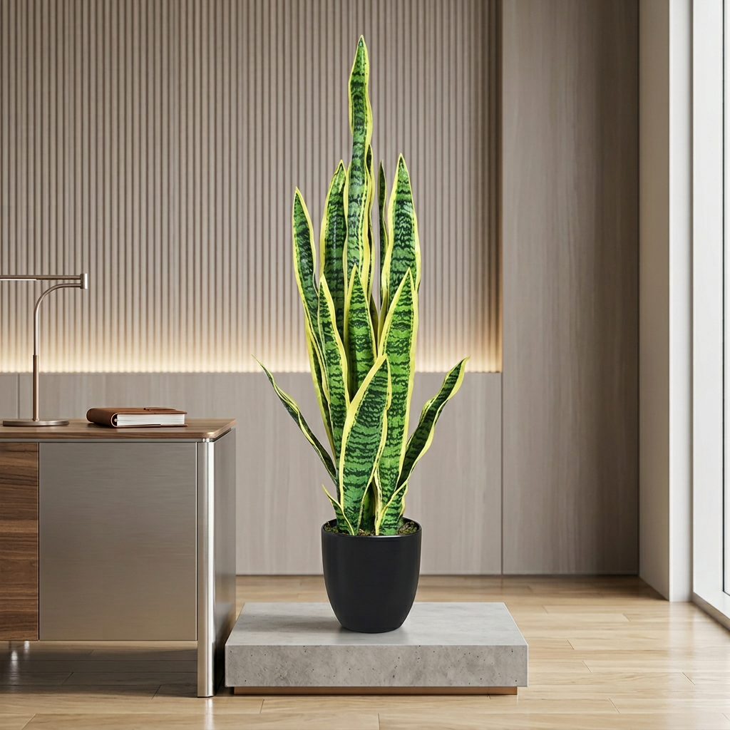 Artificial Snake Plant, styled hero shot
