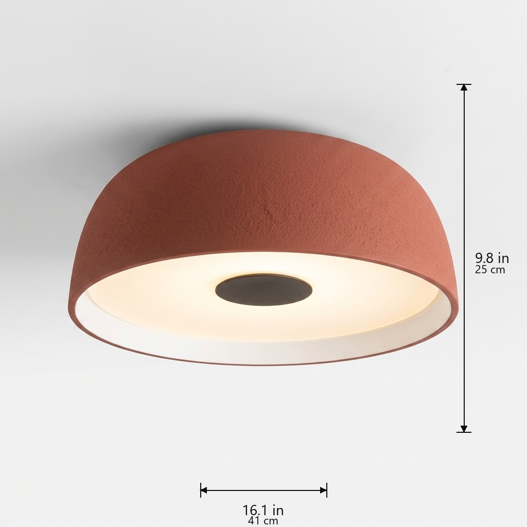 Nordic dome ceiling light dimensions, red