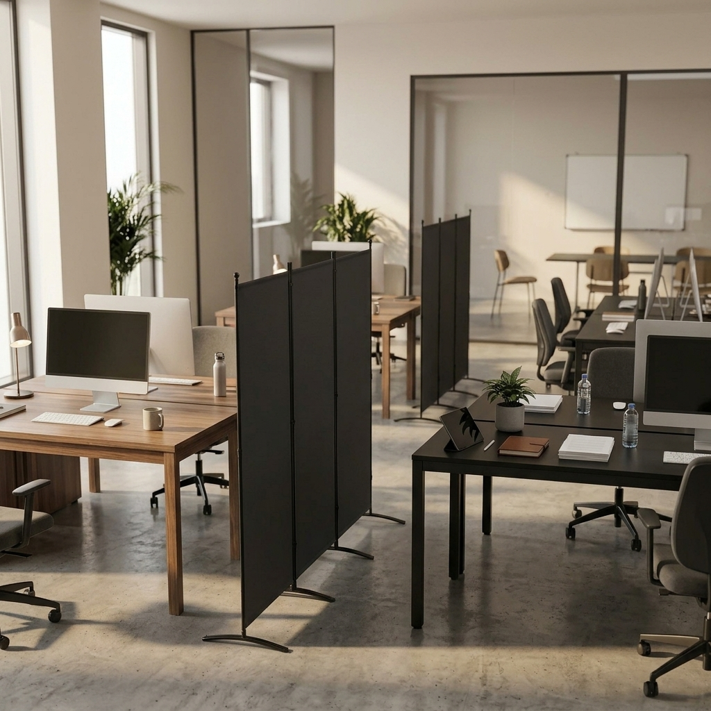 corp-divider, several units across a corporate workspace, no text