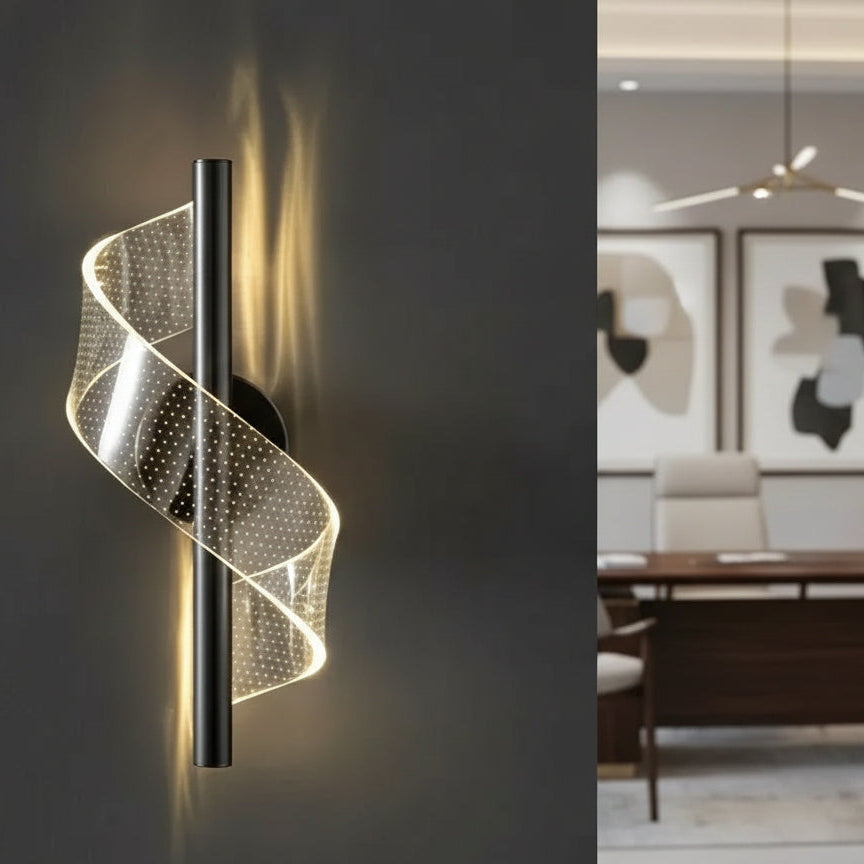 Modern Acrylic Wall Light, styled hero shot