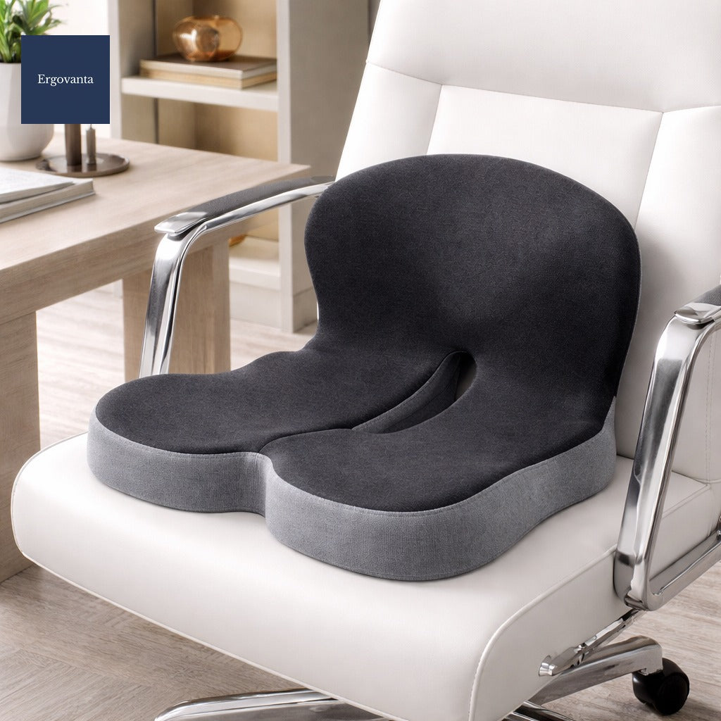 Memory Foam Seat Cushion with Back Support