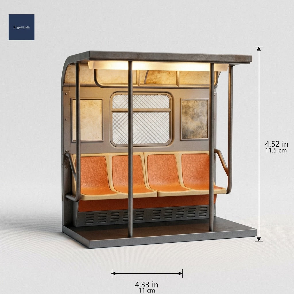 Retro subway train lamp dimensions