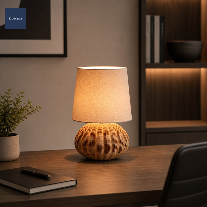 Woven Rattan Table Lamp