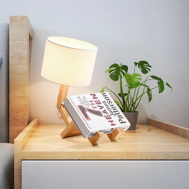 Wood Desk Lamp, styled hero shot 4
