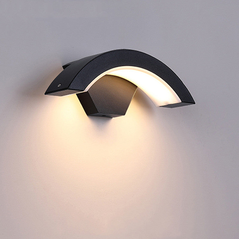 Curved LED Motion Sensor Wall Light, styled hero shot 4