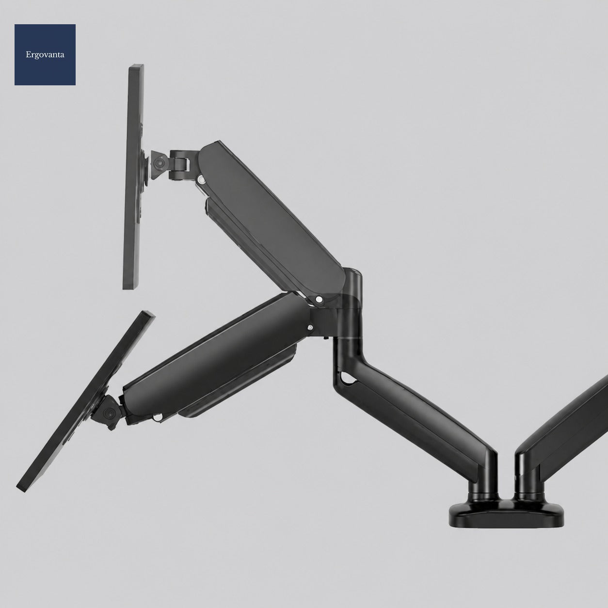 Dual Monitor Arm Mount - Gas Spring Adjustable Desk Setup for 13-32 inch Screens