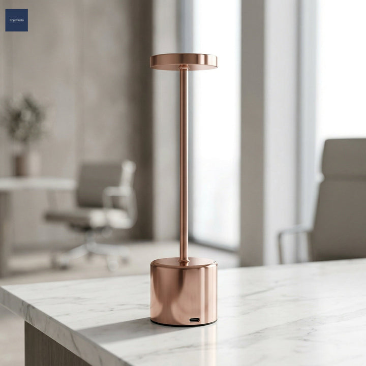 Rechargeable LED tableside lamp detail