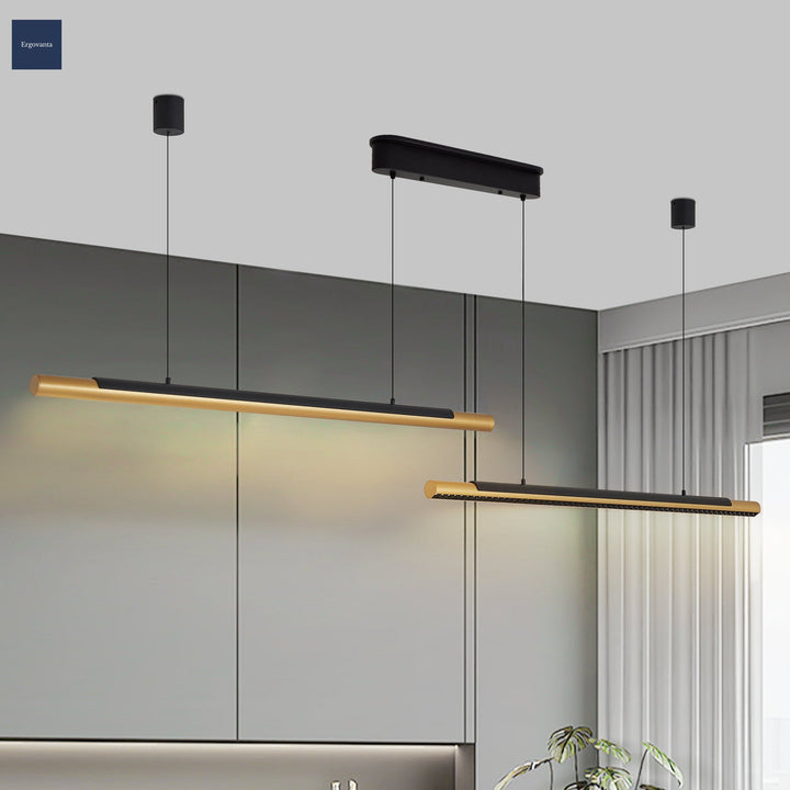 75-Inch Black and Gold Dual Tube LED