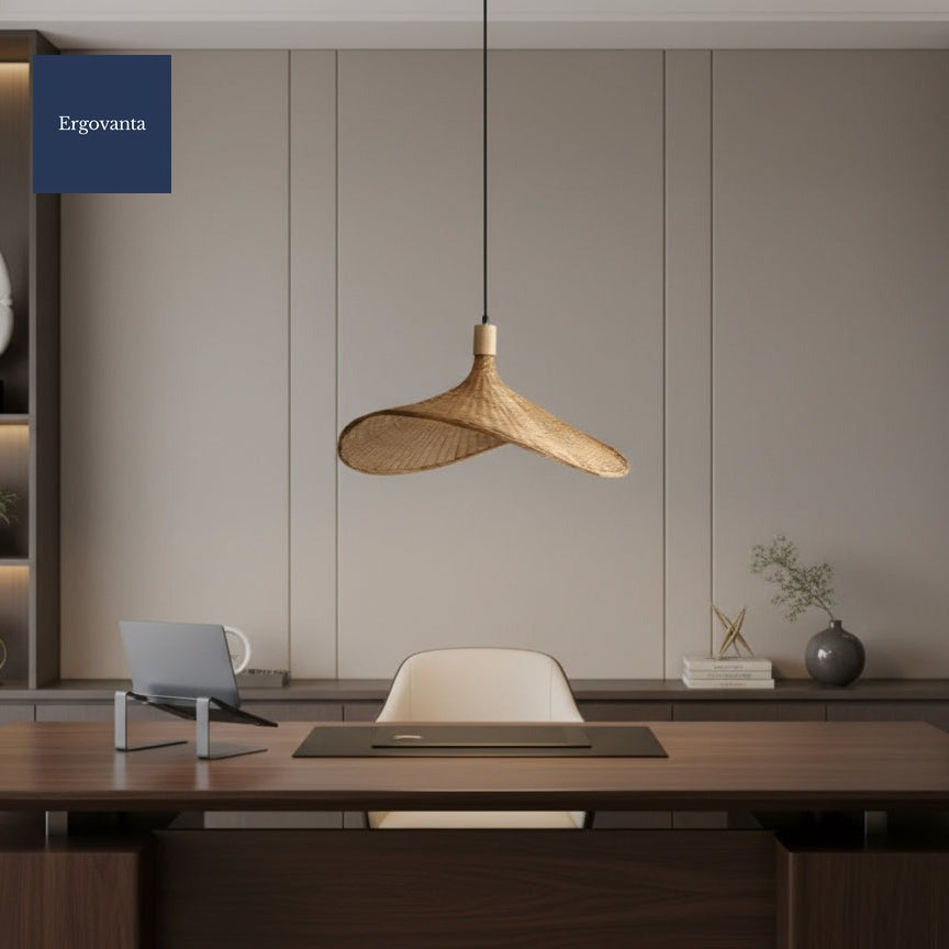 Japanese-Style Bamboo Office Pendant scene 4