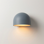 Glazed dome sconce, gray blue