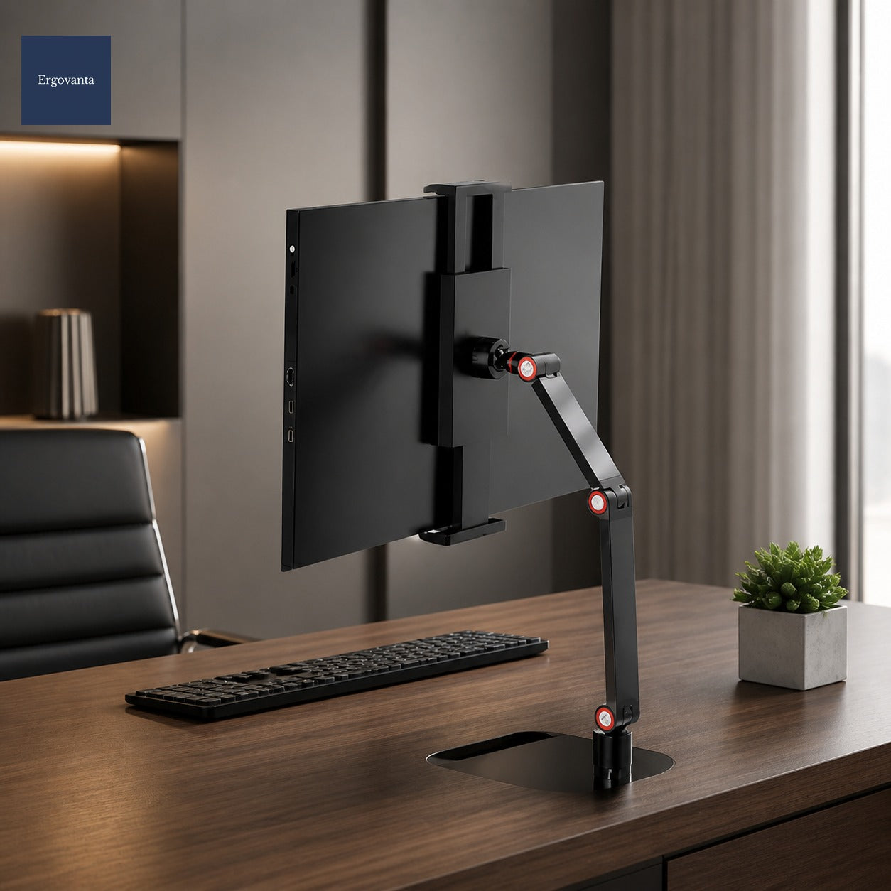 Portable Adjustable Monitor Stand - Compact Telescopic Screen Riser