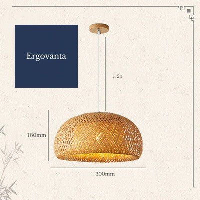 Japanese Bamboo Woven Pendant detail