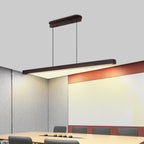 51-Inch Walnut LED Linear Pendant Light, styled hero shot 4
