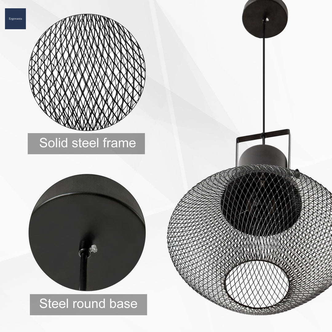 Industrial Steel Mesh Pendant Light scene 2