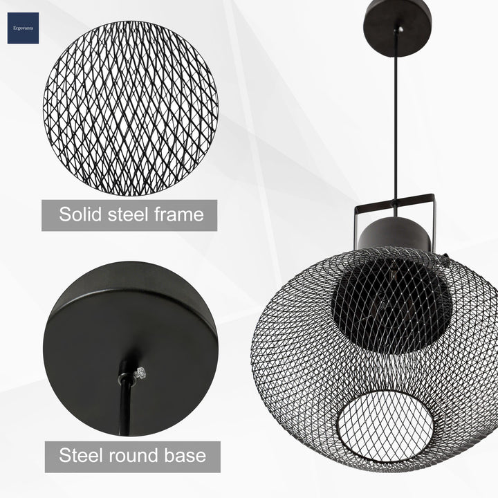 Industrial Steel Mesh Pendant Light scene 2