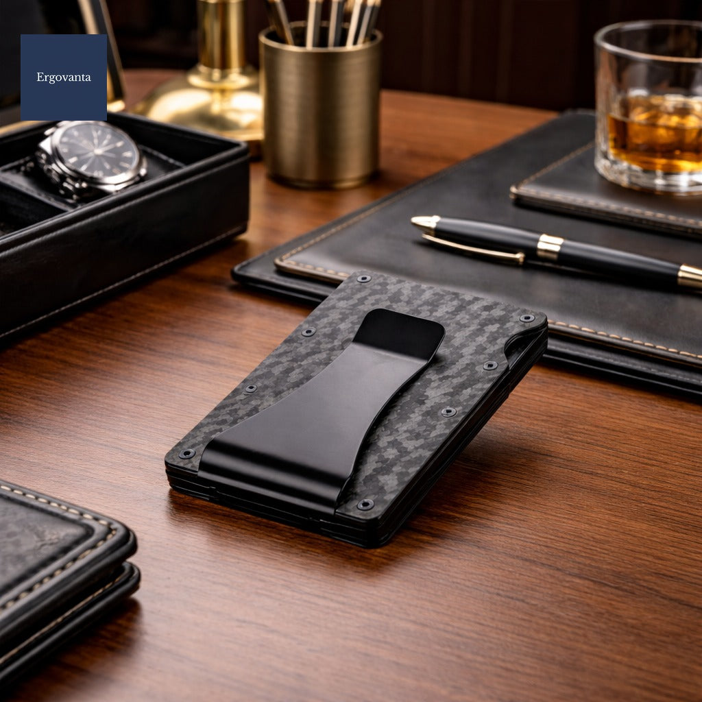 Carbon Fiber Card Holder in use