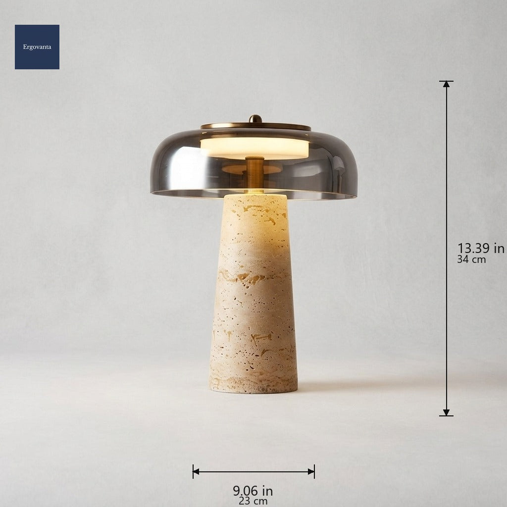 Nordic travertine stone lamp Smoke Gray dimensions