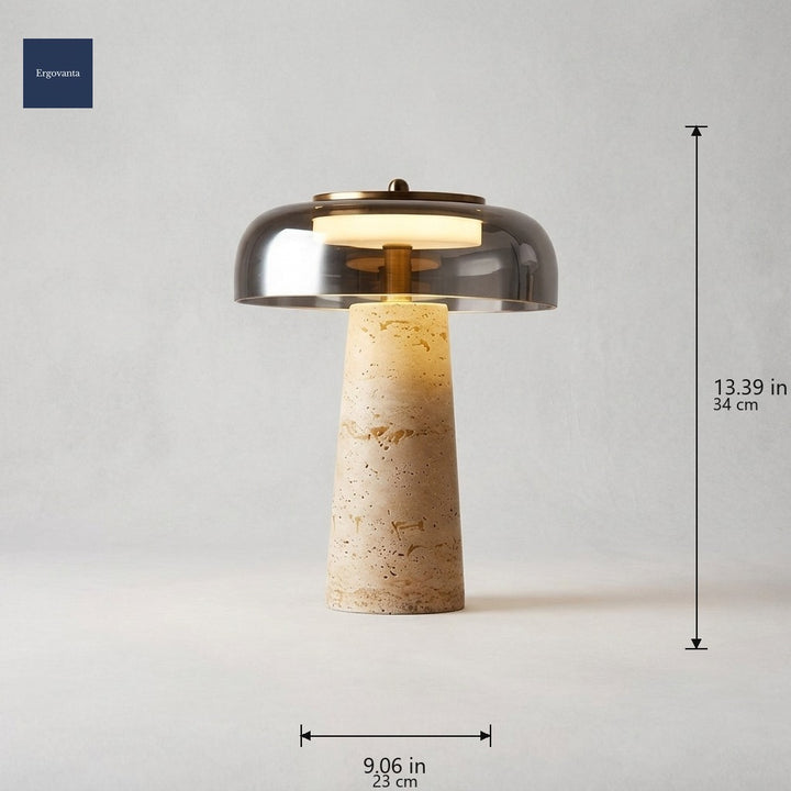 Nordic travertine stone lamp Smoke Gray dimensions
